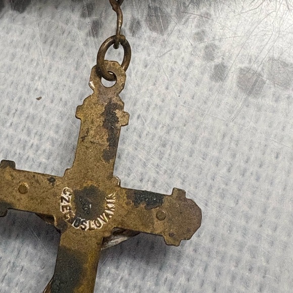 Gold and White Rosary Beads - Picture 3 of 3